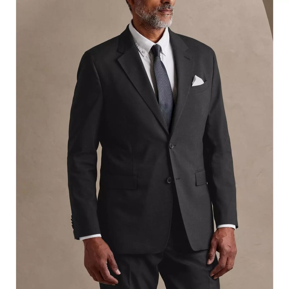 BANANA REPUBLIC MEN MODERN CLASSIC CHARCOAL SUIT JACKET TAILORED SLIM 42R NWT